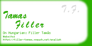 tamas filler business card