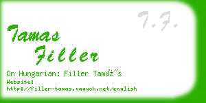 tamas filler business card
